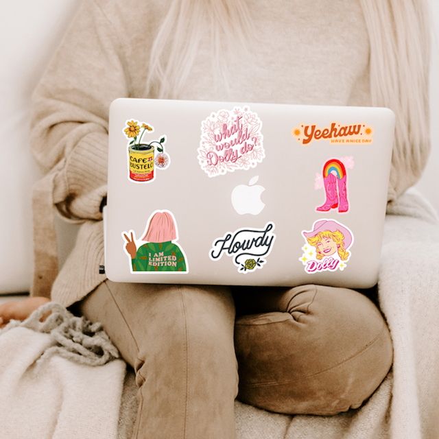 Howdy Yellow Rose Sticker