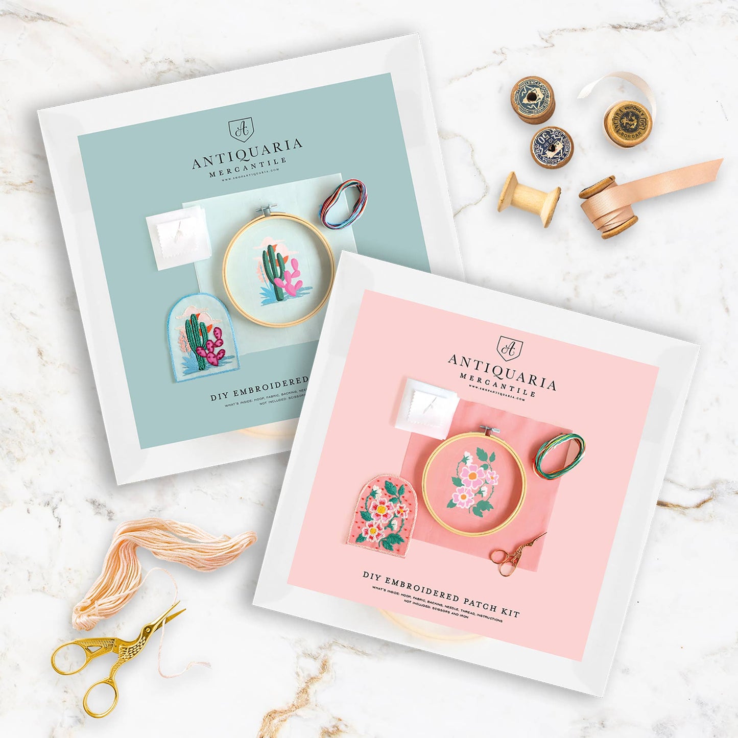 DIY Kit: Roses Embroidery Patch Kit
