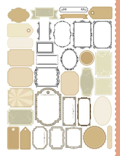 Junk Journal Cutouts: Vintage Designs by The Juliet Journal