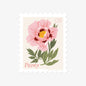 PEONY, MAY FLOWER | STAMP-STYLE VINYL STICKER