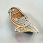 Siskin - Indian Wood Block Stamp | Bird Design Wooden Stamp