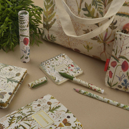 Tote Bag Canvas  -Greens and Flowers