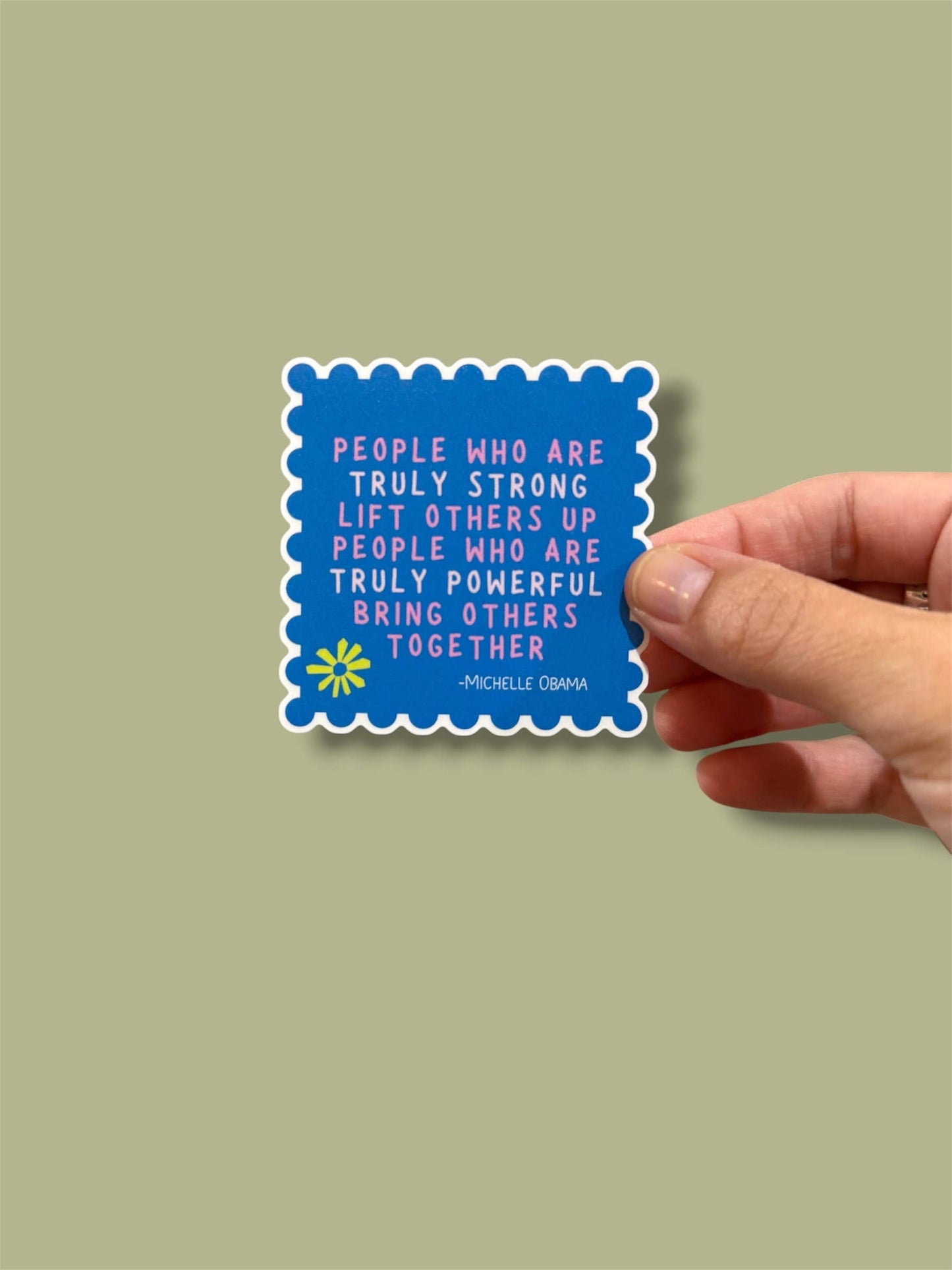 Michelle Obama Vinyl Sticker | Inspirational Quote