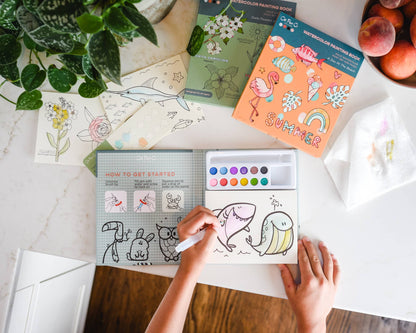Watercolor Book and Paint Set - State Flowers