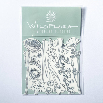 Wholesale WildFlora Floral Temporary Tattoos