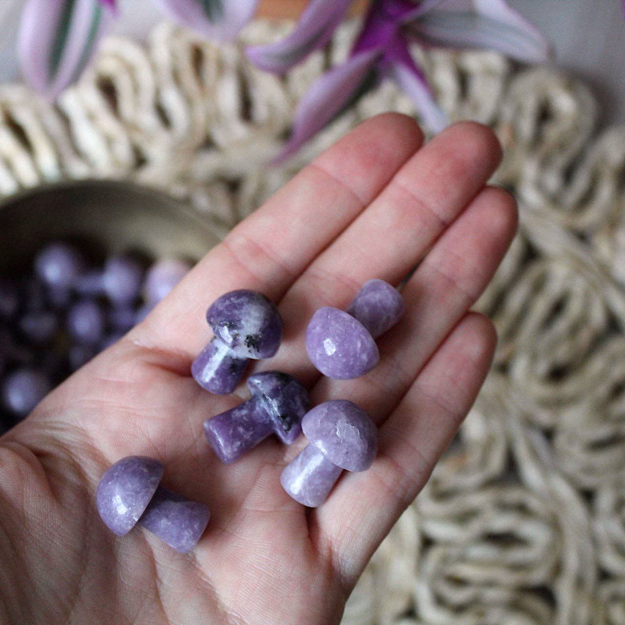 Lepidolite Mini Mushroom (Crystals & Stones)