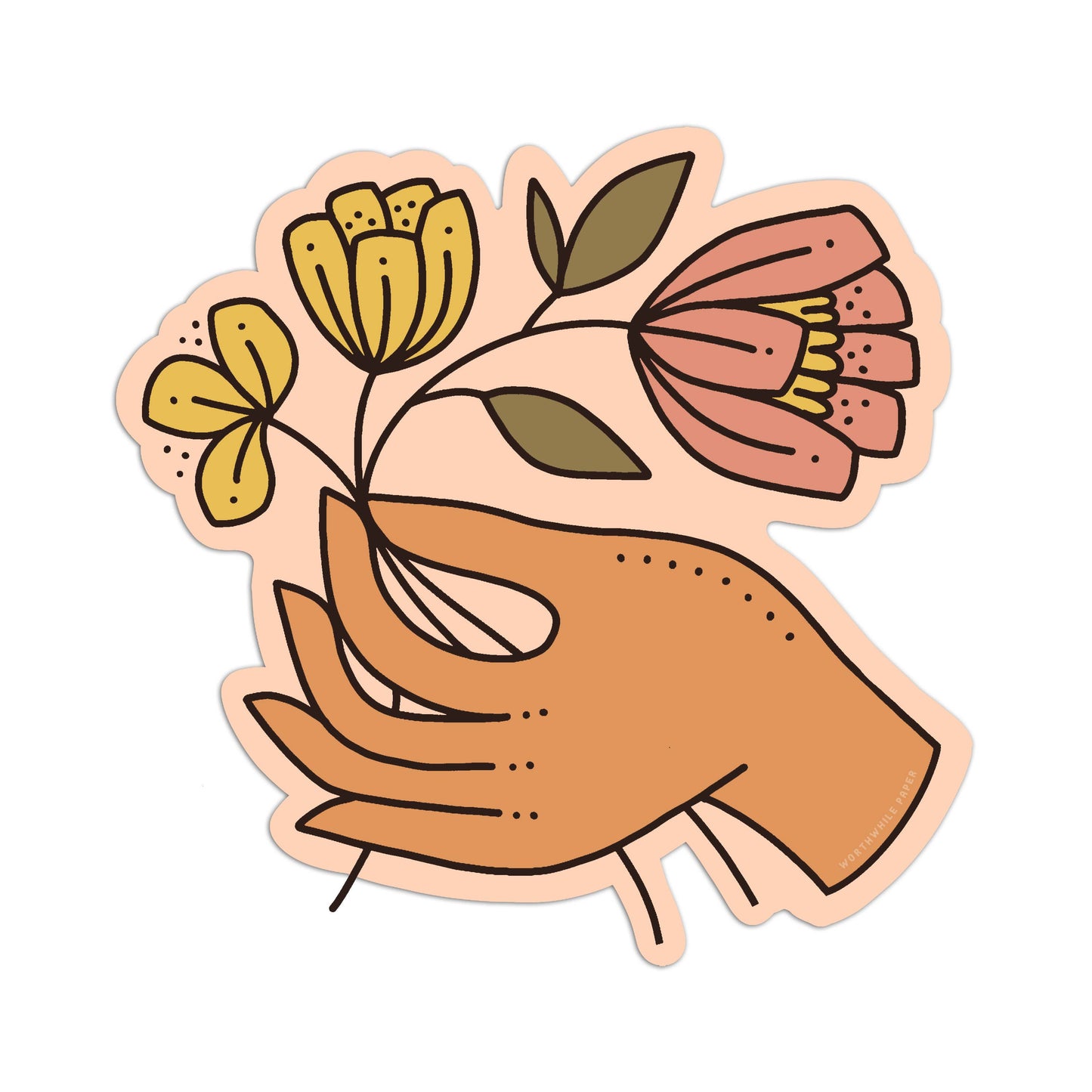 Picking Flowers Die Cut Sticker