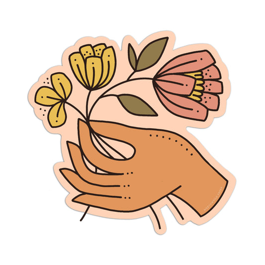 Picking Flowers Die Cut Sticker