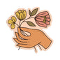 Picking Flowers Die Cut Sticker