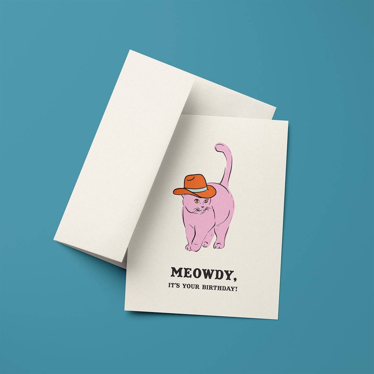 Meowdy Birthday A2 Greeting Card