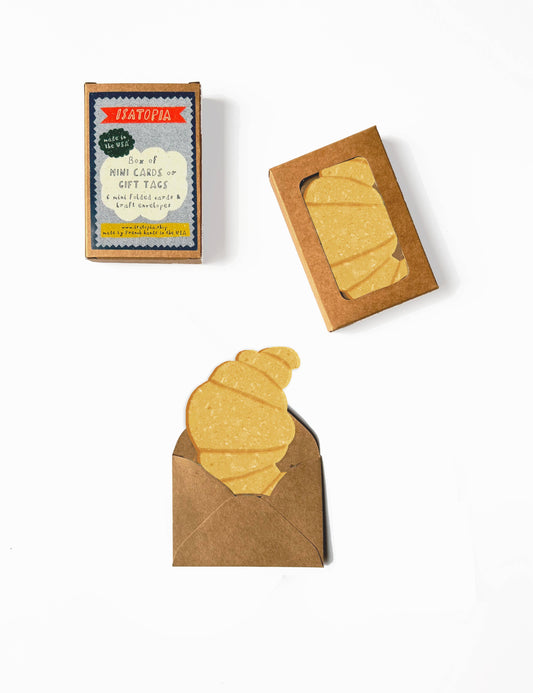 Croissant Mini Cards - box of 6