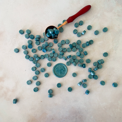 Sea Green Sealing Wax Beads | Plastic Free Wax Seal Beads