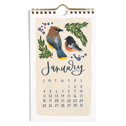 2026 Feathered Friends Birds Petite Wall Calendar