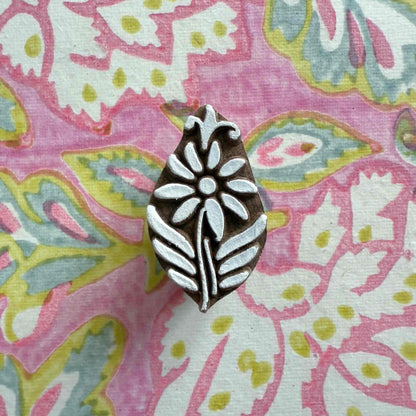 Spring Bloom - Indian Wood Block Stamp | Small Flower Design
