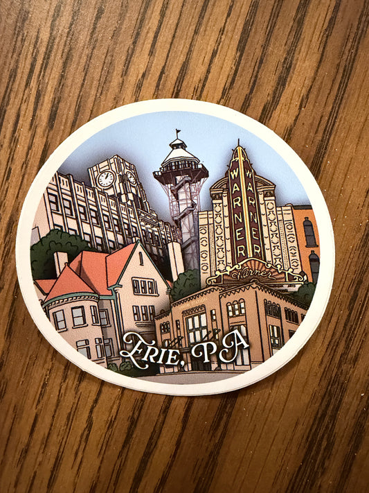 Erie, PA Downtown Sticker