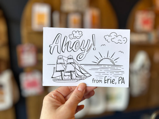 Coloring Ahoy Postcard