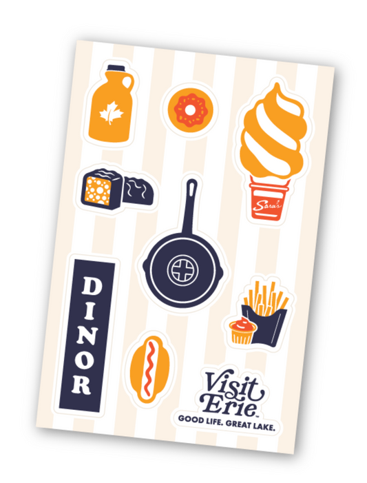 Visit Erie Foodie Sticker Sheet