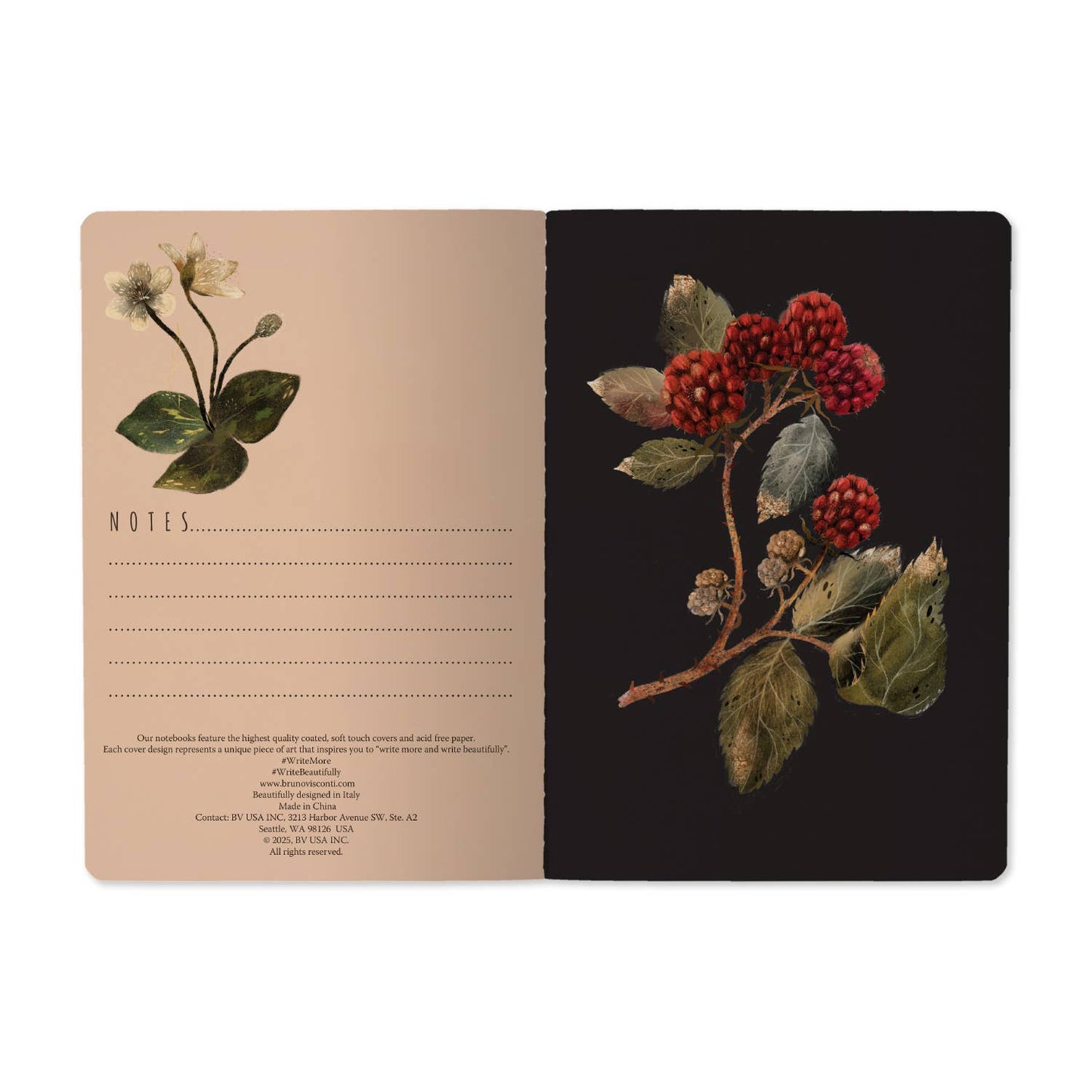 A5 Notebook -  Forest Sparrows