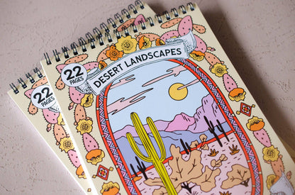Antiquaria Desert Landscapes Premium Coloring Book