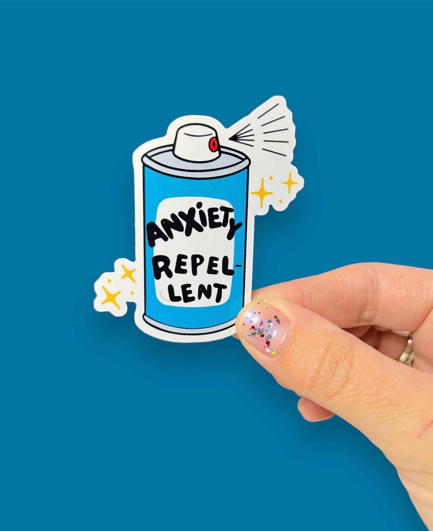 Anxiety Spray Vinyl Sticker | Mental Health | Therapy