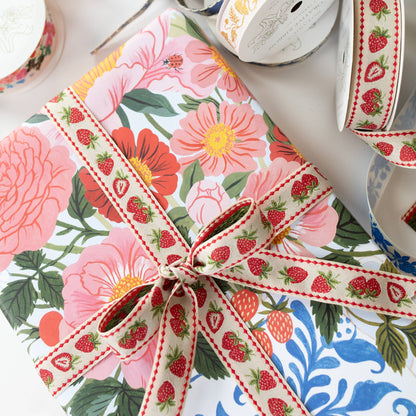 STRAWBERRY | EMBROIDERED RIBBON