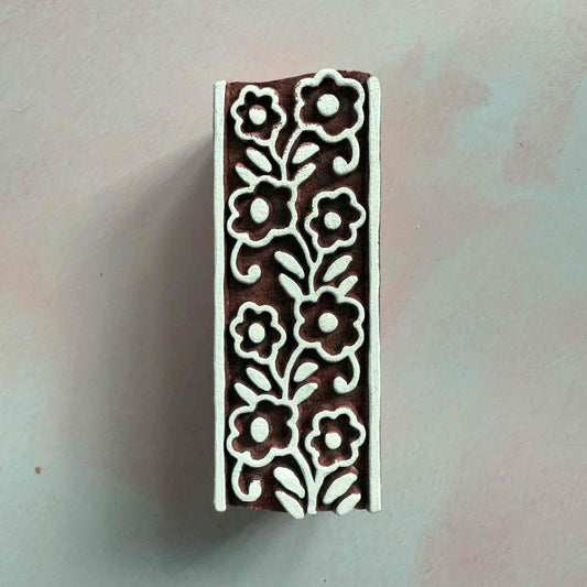 Ditsy Border - Indian Wood Block Stamp | Floral Pattern
