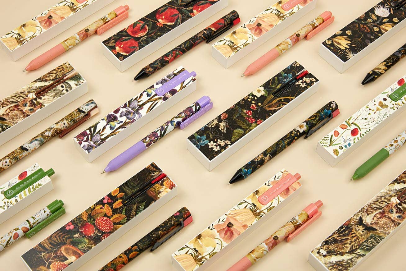 DreamBox Gel Click Pen in a Gift Box - Forest Flowers