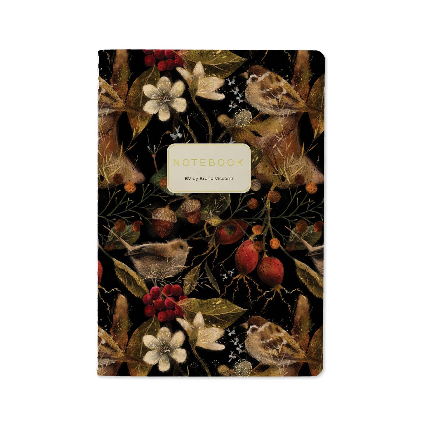 A5 Notebook -  Forest Sparrows