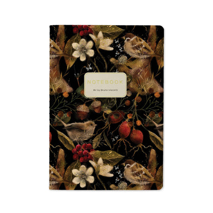 A5 Notebook -  Forest Sparrows