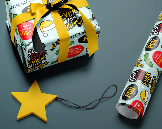 Pittsburgh Yinzer Christmas Gift Wrap