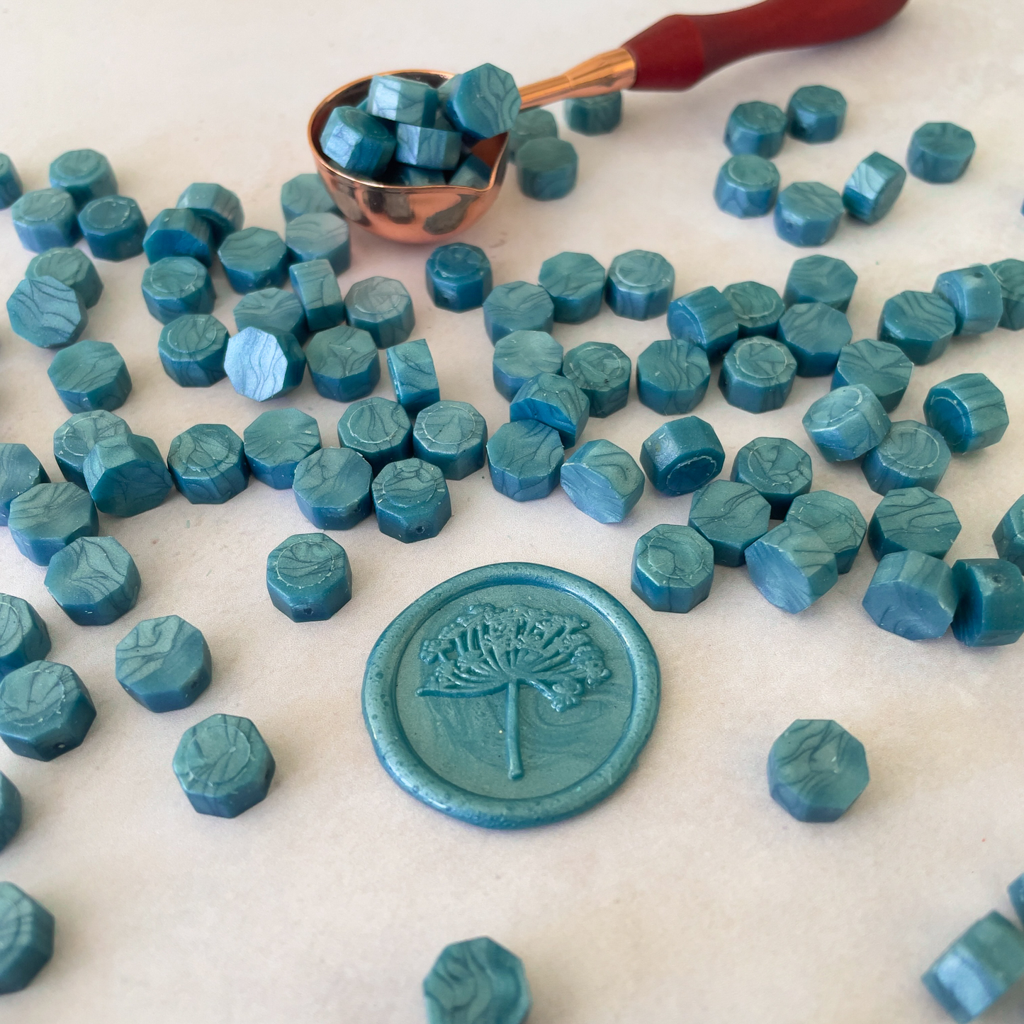 Sea Green Sealing Wax Beads | Plastic Free Wax Seal Beads