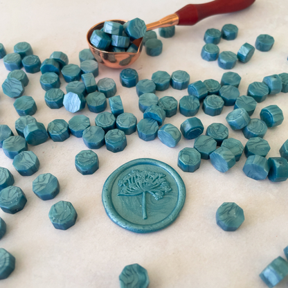 Sea Green Sealing Wax Beads | Plastic Free Wax Seal Beads