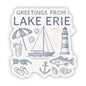 Greeting from Lake Erie Sticker