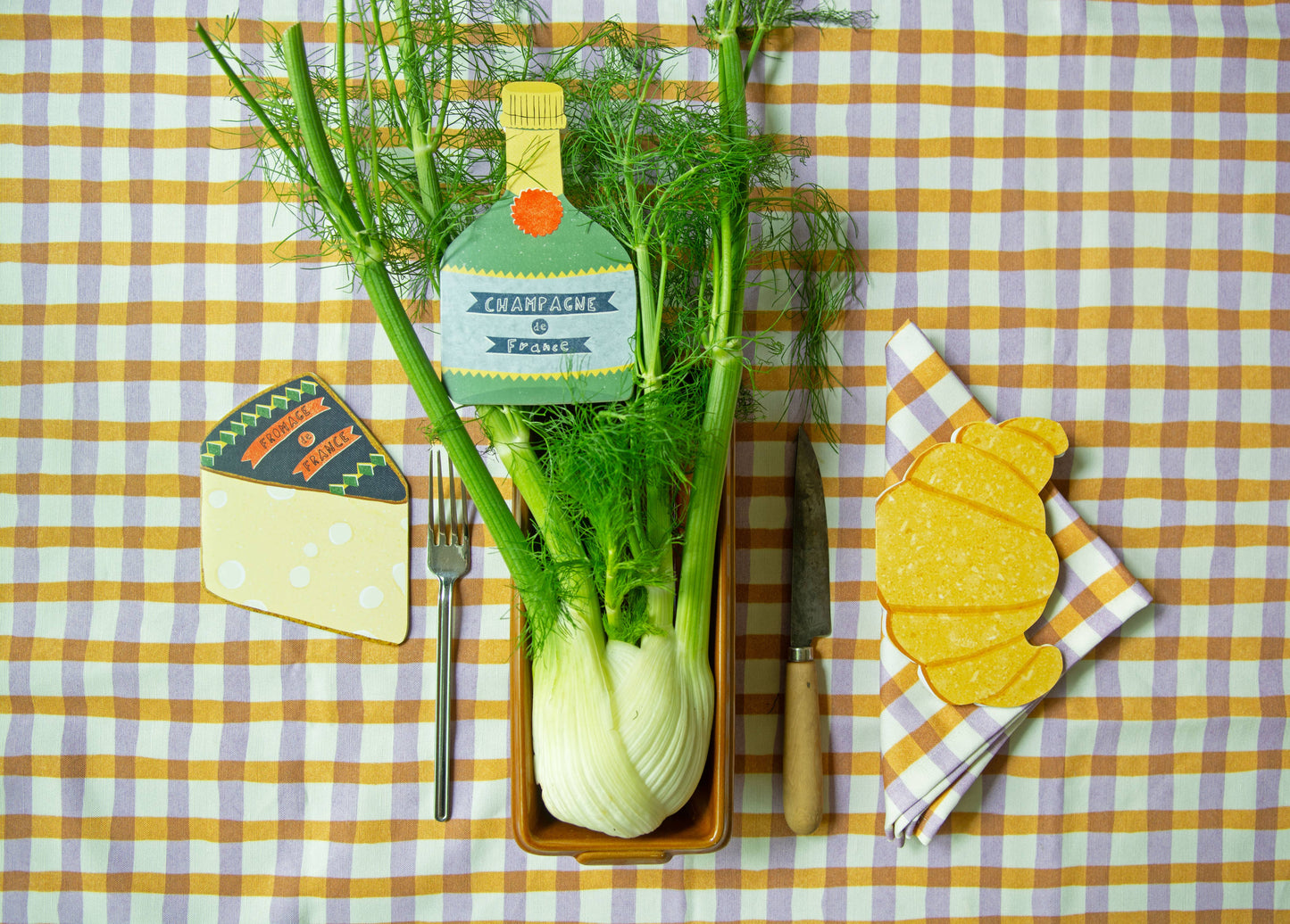 Croissant Mini Cards - box of 6