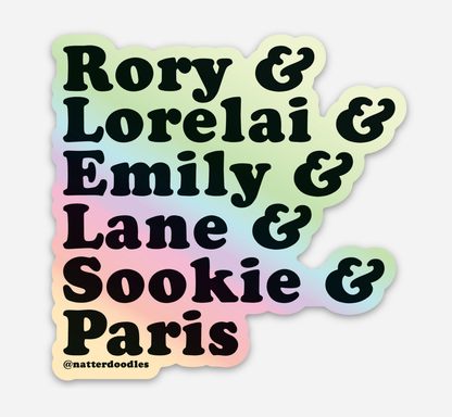 Gilmore Girl Women Holographic Sticker
