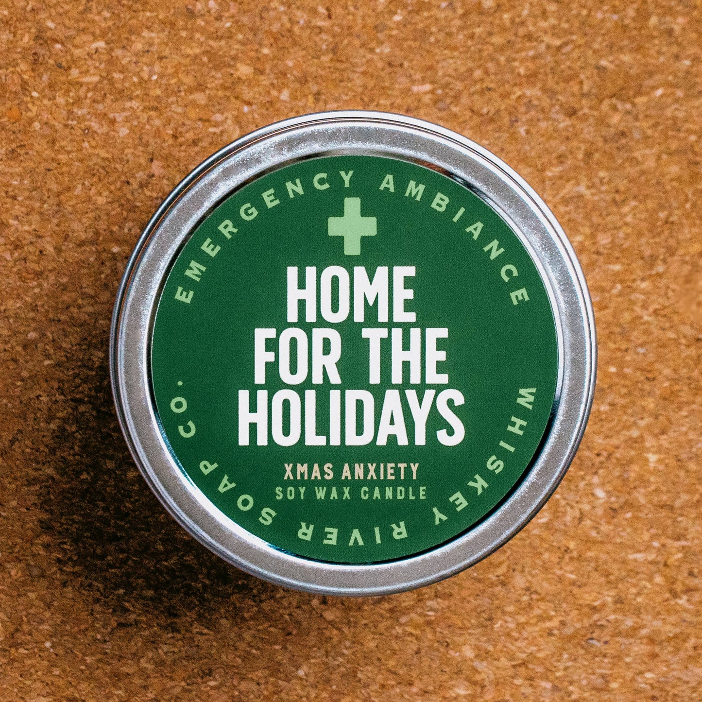 Home for the Holidays Travel Tin | Funny Christmas Candle
