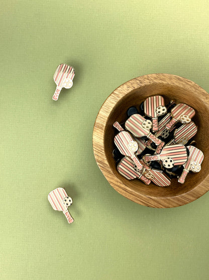 Pickleball Paddle Enamel Pin