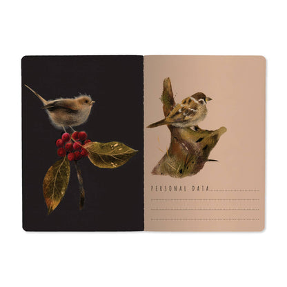 A5 Notebook -  Forest Sparrows