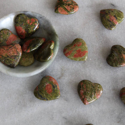 Unakite Jasper 20mm Heart (Crystals & Stones)