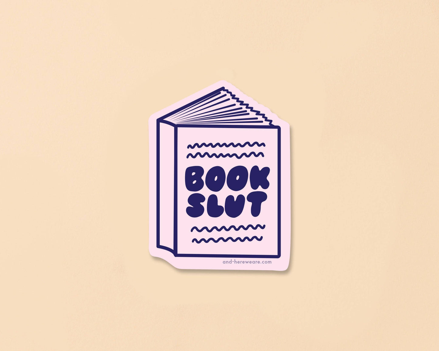 Book Slut Vinyl Sticker - Made in USA - Reading - Literature - Cozy - Introvert - Stocking stuffer, Holiday, Gift Guide