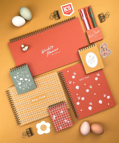 Hand-Drawn Grid Meal Planner