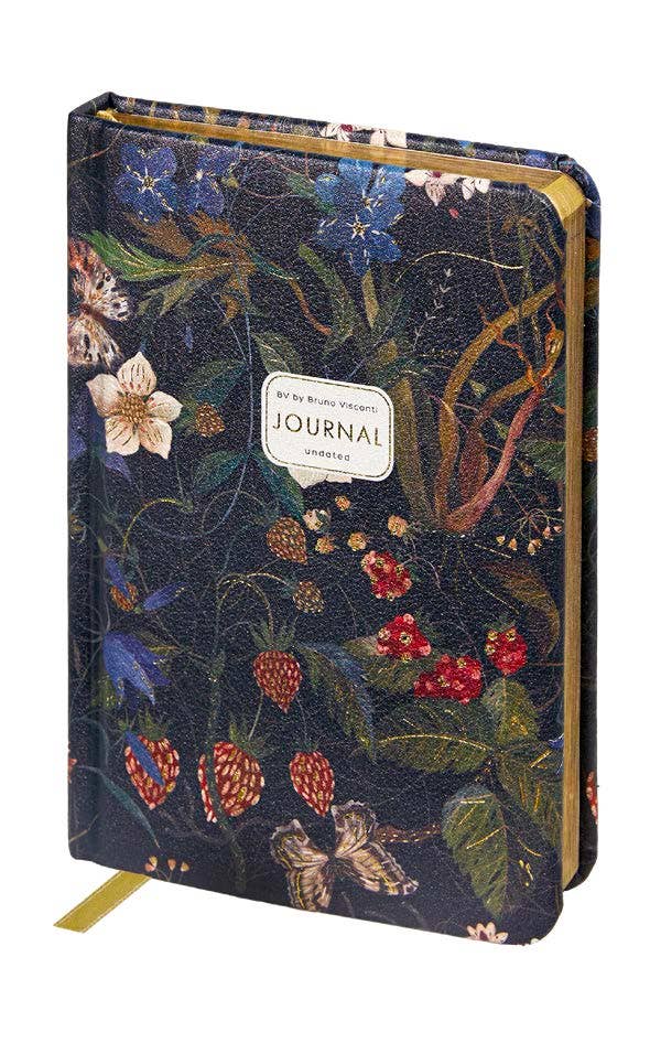 A6 Vegan Leather Hardcover Daily Planner - Forest Flowers