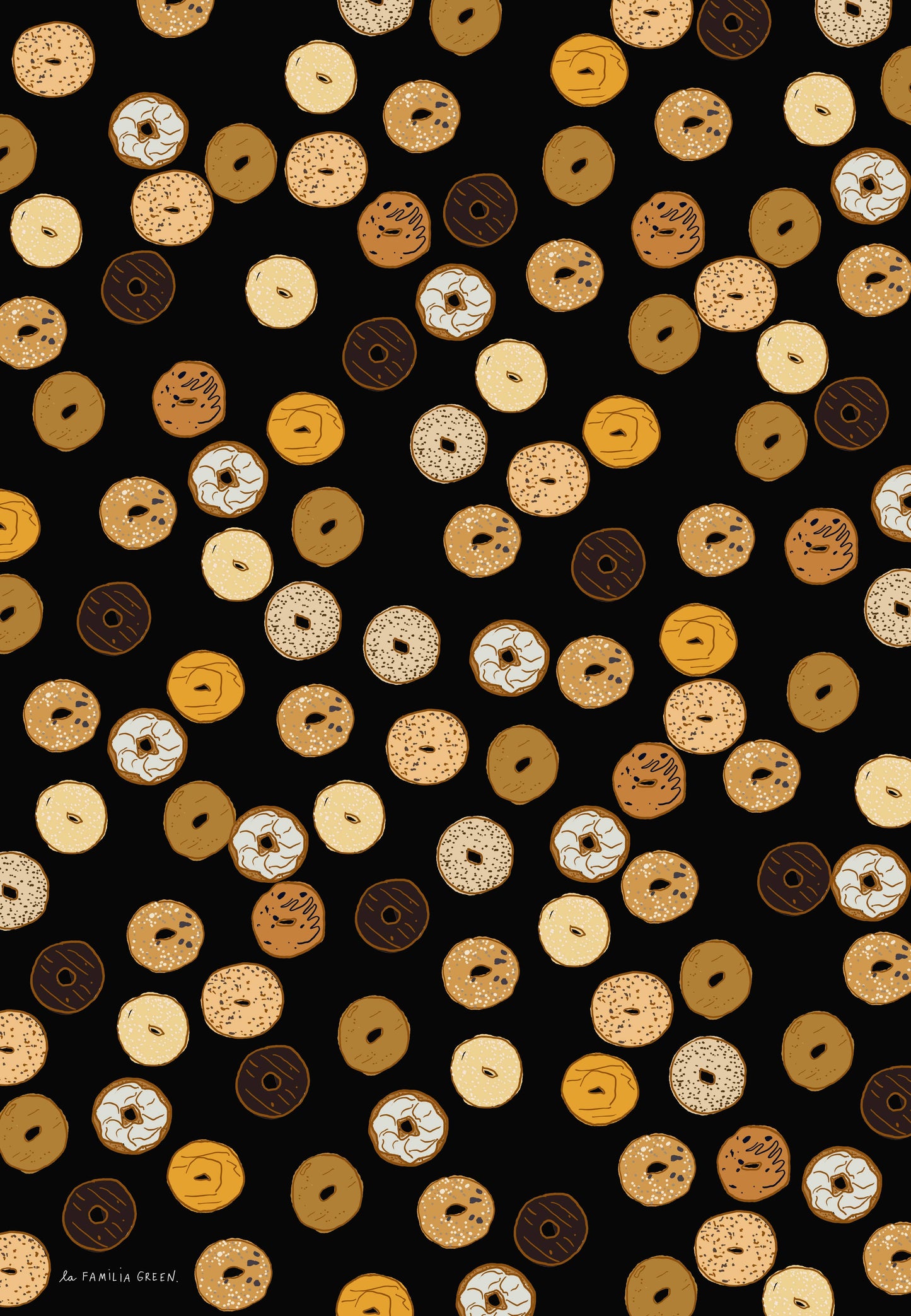 Bagels Wrapping Paper Sheet