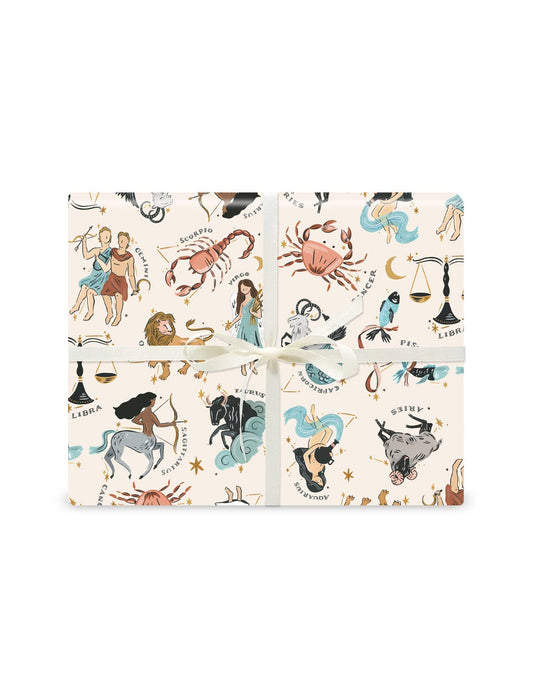 Zodiac Constellations Gift Wrap - Single Sheet