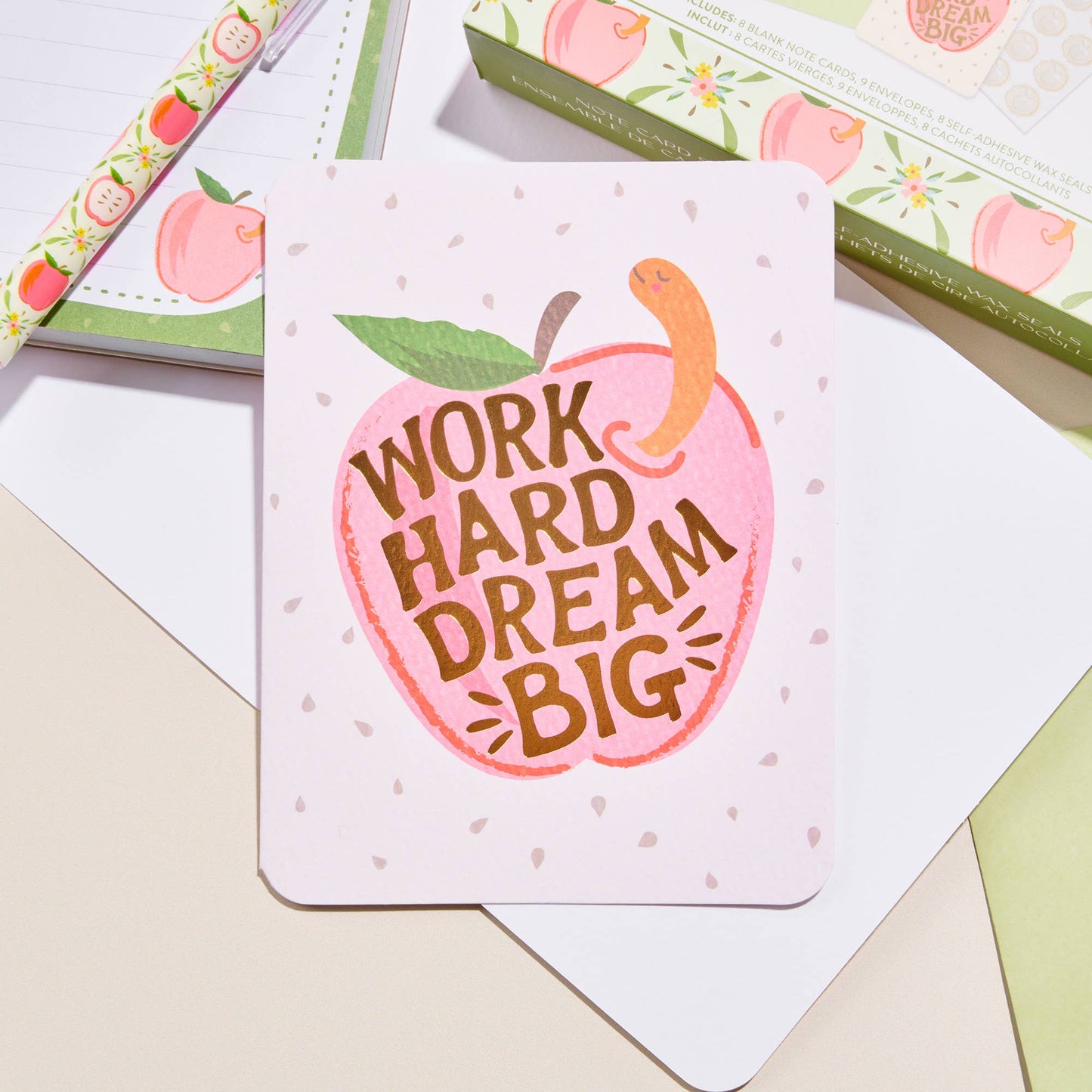 Work Hard Dream Big Studio Notecards with Matching Wax Seals