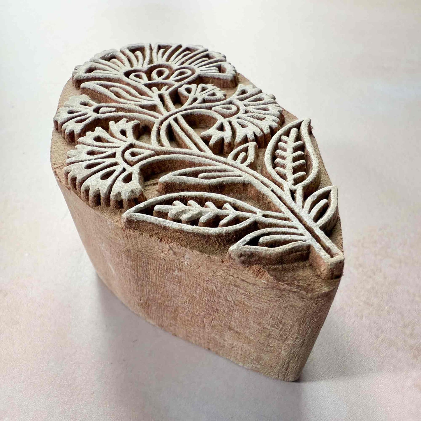 Carnation - Indian Wood Block Stamp | Floral Wooden Stamp