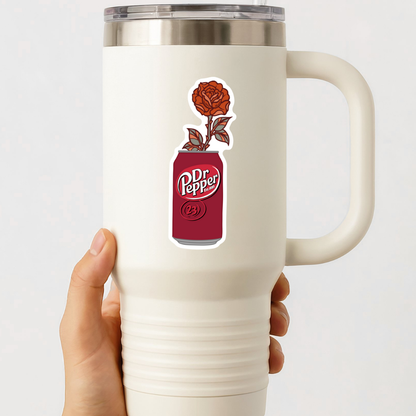 Dr Pepper Flower Sticker