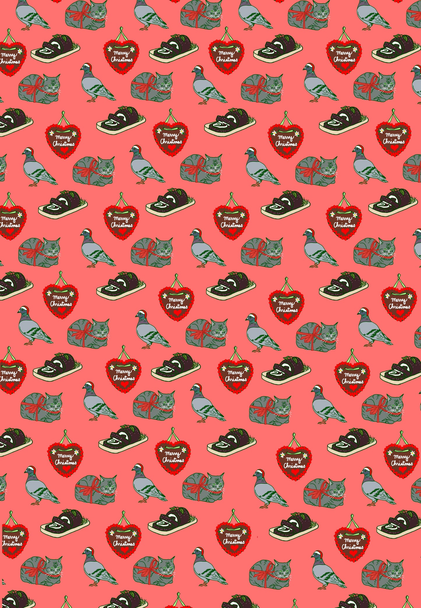 Holiday Pattern Wrapping Paper Sheet