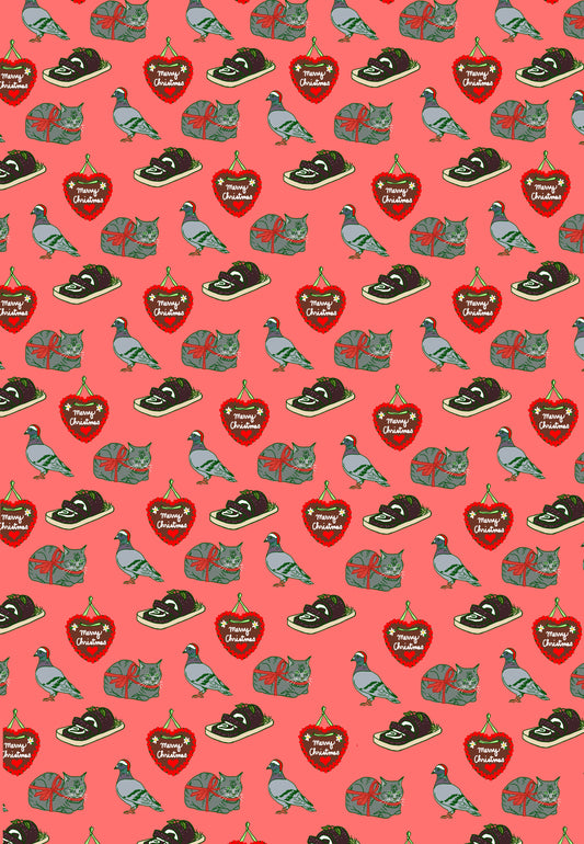 Holiday Pattern Wrapping Paper Sheet