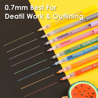 Extra Fine Tip Acrylic Paint Marker Set of 28